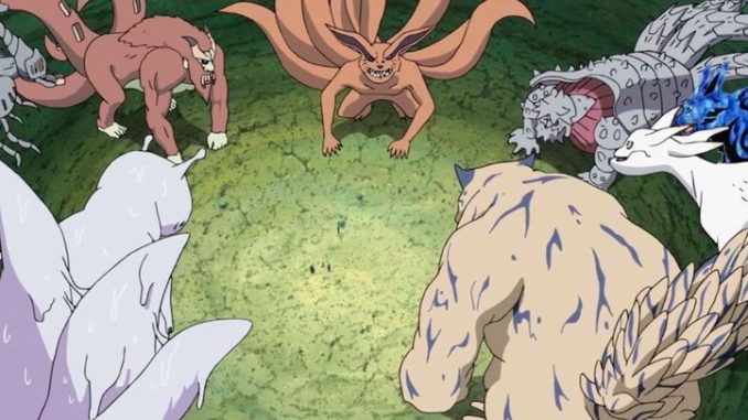 Tailed Beast together with Naruto and sasuka