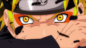 Naruto Sage Mode close-up face with yellow eyes